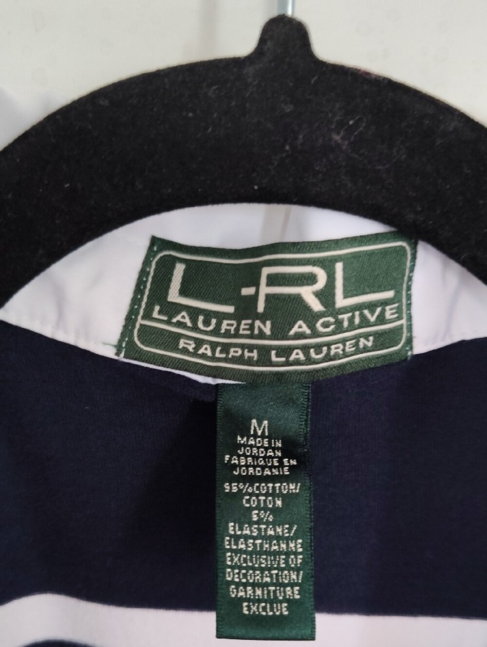 Vintage Lauren Active Ralph Lauren Navy and White Striped Polo Dress Size M - Picture 2 of 5